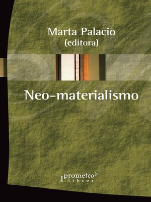 cover image of Neo-materialismo